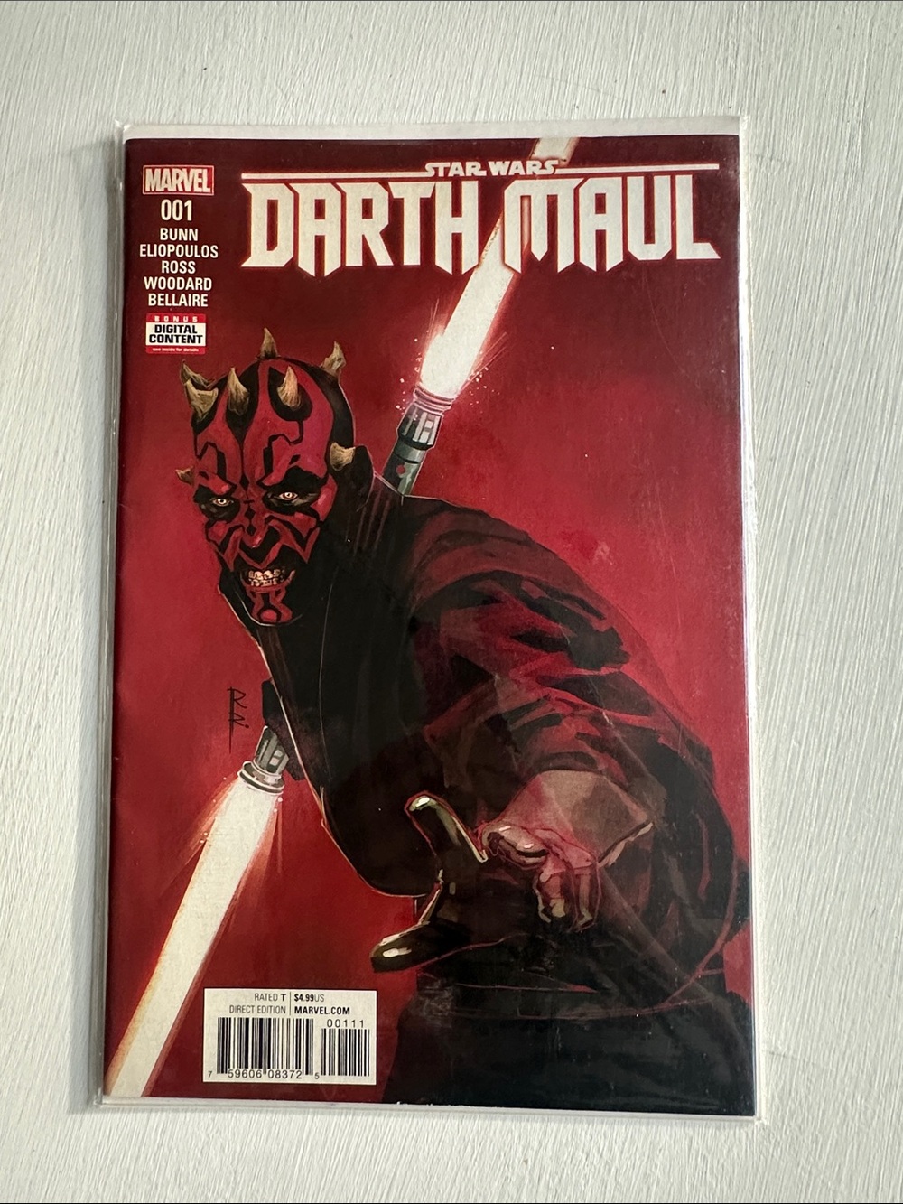 2017 MARVEL STARS WARS Darth Maul Comic Book #001